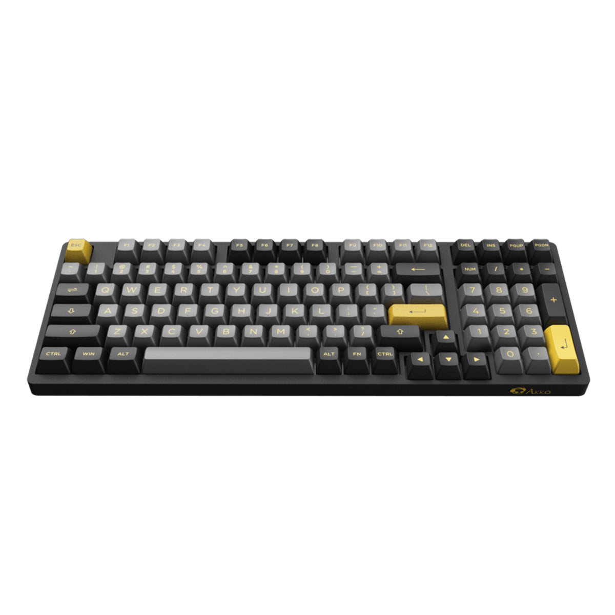 AKKO BLACK & GOLD 3098B MECHANICAL KEYBOARD (AKKO SWITCH JELLY BLUE) - DataBlitz