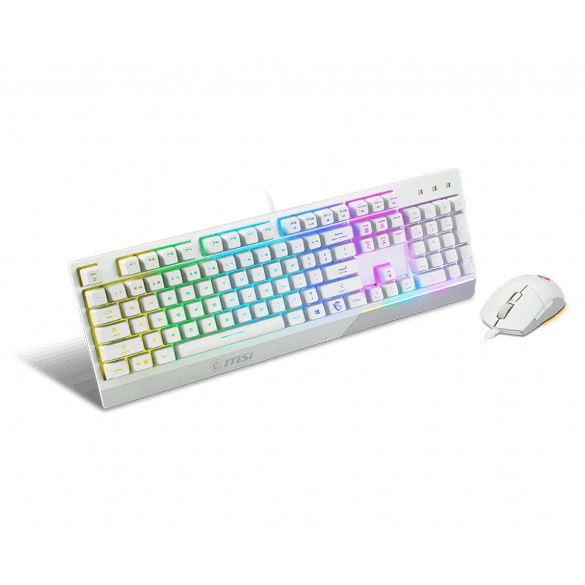 MSI VIGOR GK30 RGB GAMING KEYBOARD AND MOUSE COMBO (WHITE) - DataBlitz