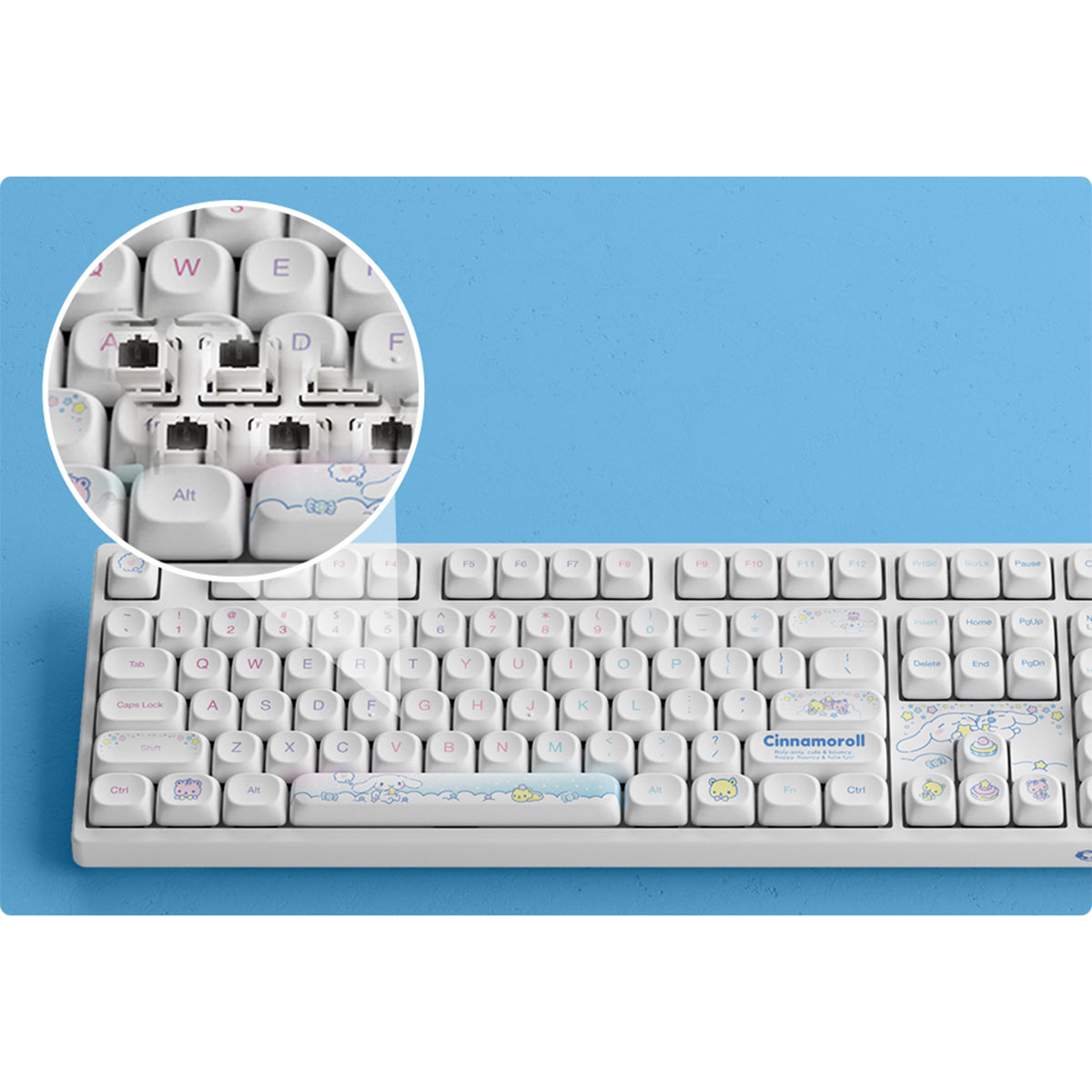 Akko Cinnamoroll Star 5108B Plus Multi-Mode RGB Hot-Swappable Mechanical Keyboard (Akko V3 Piano Pro Switch)