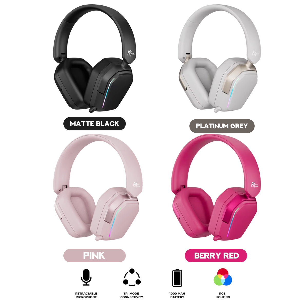 Royal Kludge RK HG101 RGB Tri-Mode Gaming Headphone