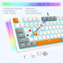 E-YOOSO K-620 Single Light With RGB Side Light 87 Keys Mechanical Keyboard White/Gray (Red Switch)
