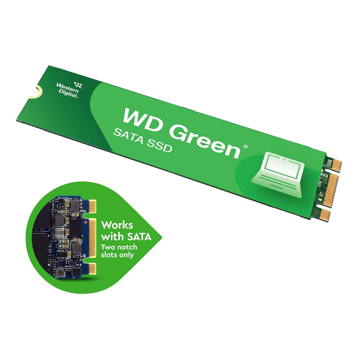 WD Green SATA SSD M.2 2280 - 480GB (WDS480G3G0B)