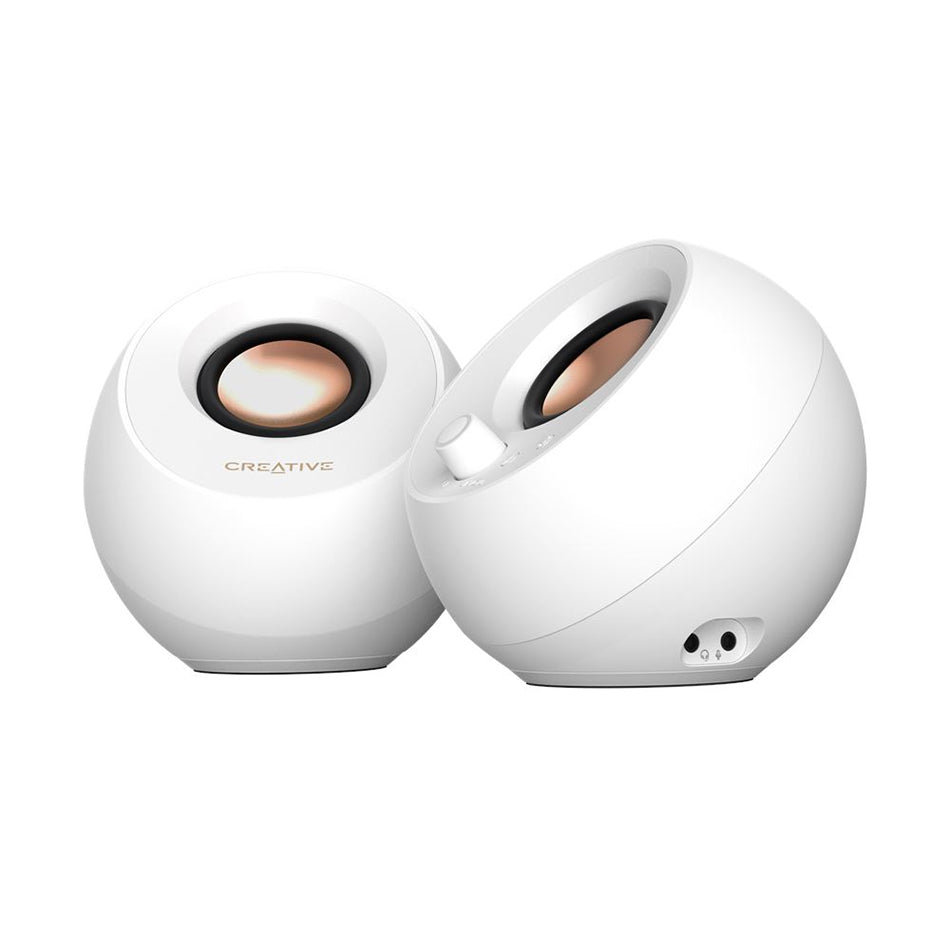 Creative Pebble Pro Minimalist 2.0 USB-C Speakers With Bluetooth 5.3 & Customizable RGB Lighting