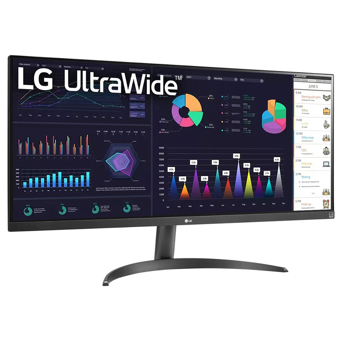 LG 34WQ500-B 34" Ultrawide FHD (2560x1080) 100Hz 5ms GTG Vesa Display HDR 400 IPS Monitor with AMD FreeSync