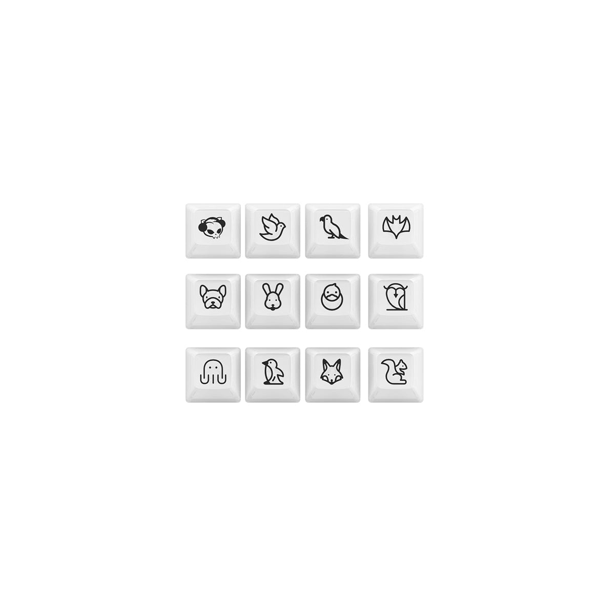 Akko Clear White V2 Transparent Keycaps Set ASA 155 KEYS - DataBlitz