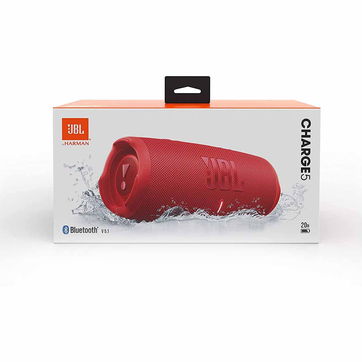 JBL Charge 5 Portable Waterproof Speaker With Powerbank (Red)