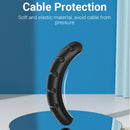 Vention 3-Port Silicone Desktop Cable Manager with 3M Strong Adhesive  (1pc, 2 pcs)  (KBRB0, KBRB0-2)