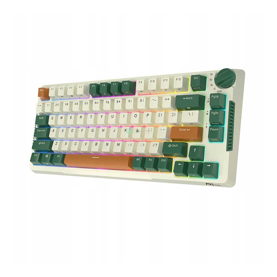 Royal Kludge RK-H81 Tri-Mode RGB 81 Keys Hot Swappable Mechanical Keyboard Timing Machine (k Silver Switch)