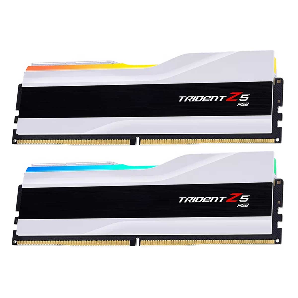 G.Skill Trident Z5 RGB 32GB (2X16GB) DDR5 Intel XMP 6400MHZ CL32-39-39-102 1.40V Desktop Memory (Matte White) (F5-6400J3239G16GX2-TZ5RW)