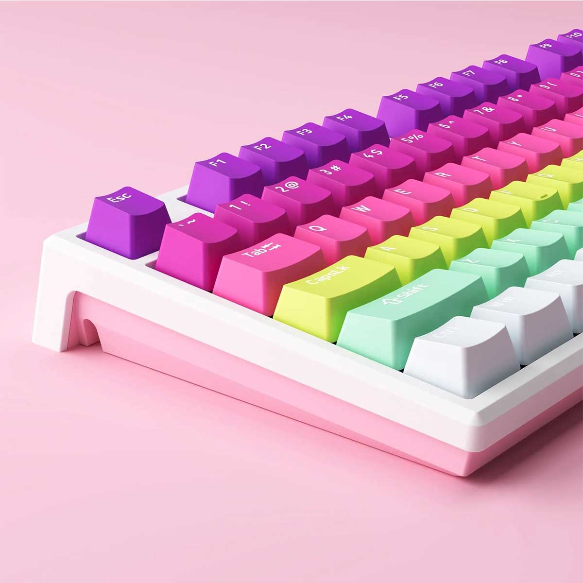 Akko MG108B Rainbow Multi-Mode RGB Hot-Swappable Mechanical Keyboard (TTC Gold Red)