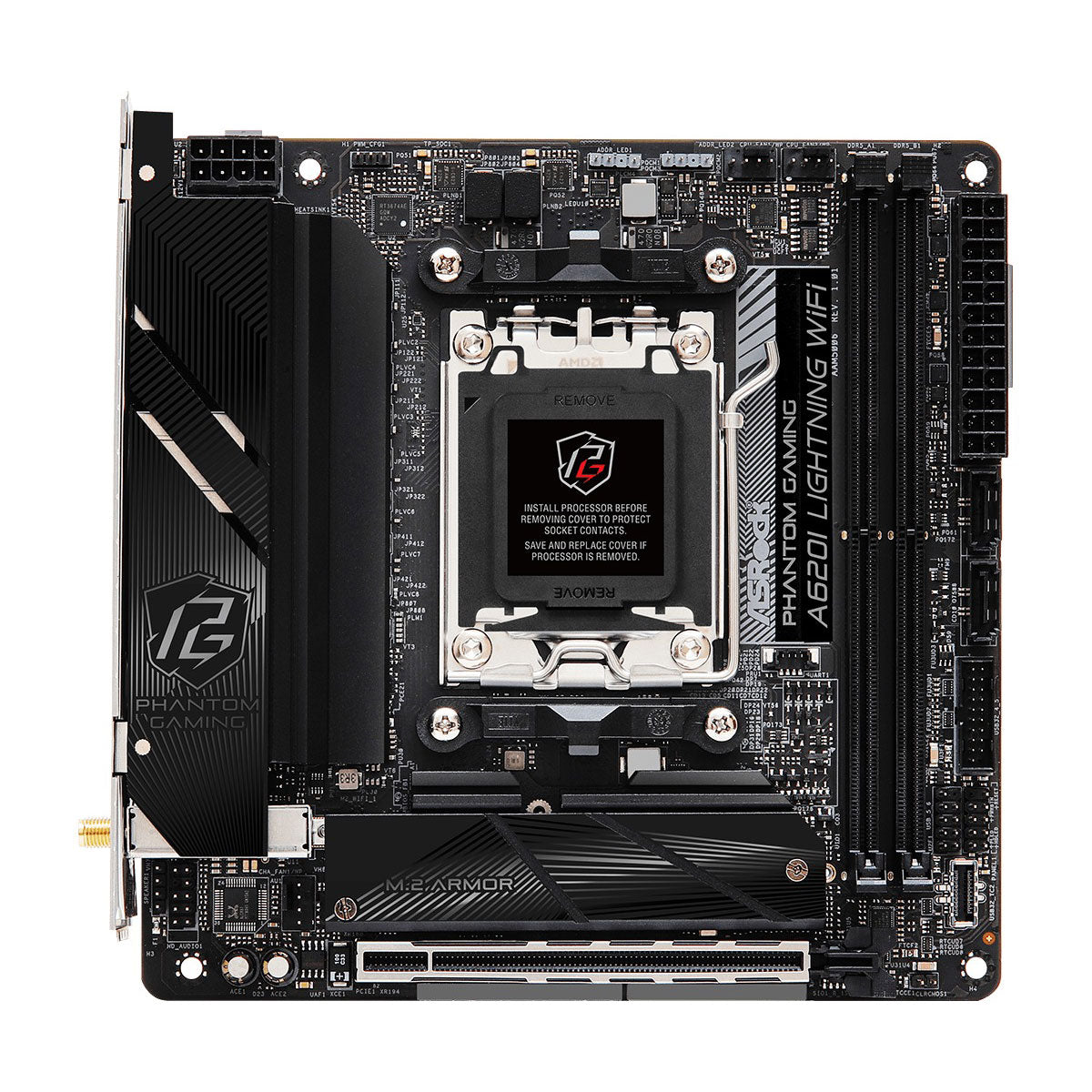 Asrock A620I Lightning Wifi DDR5 Phantom Gaming AM5 Motherboard