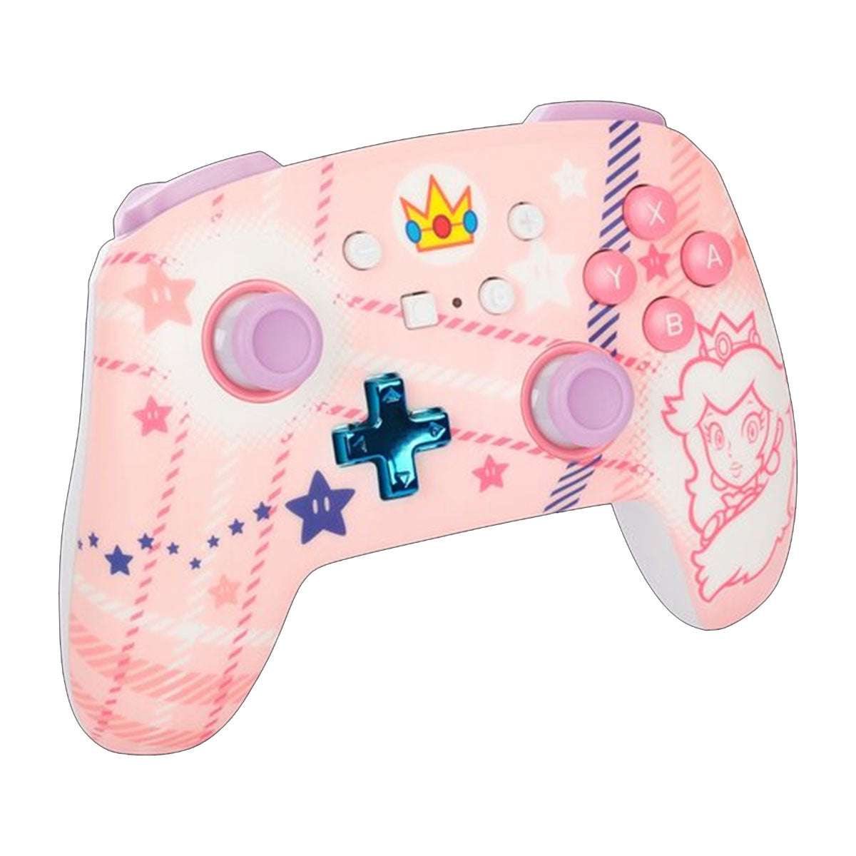 Power A Enhanced Wireless Controller for Nintendo Switch (Princess Peach Plaid)