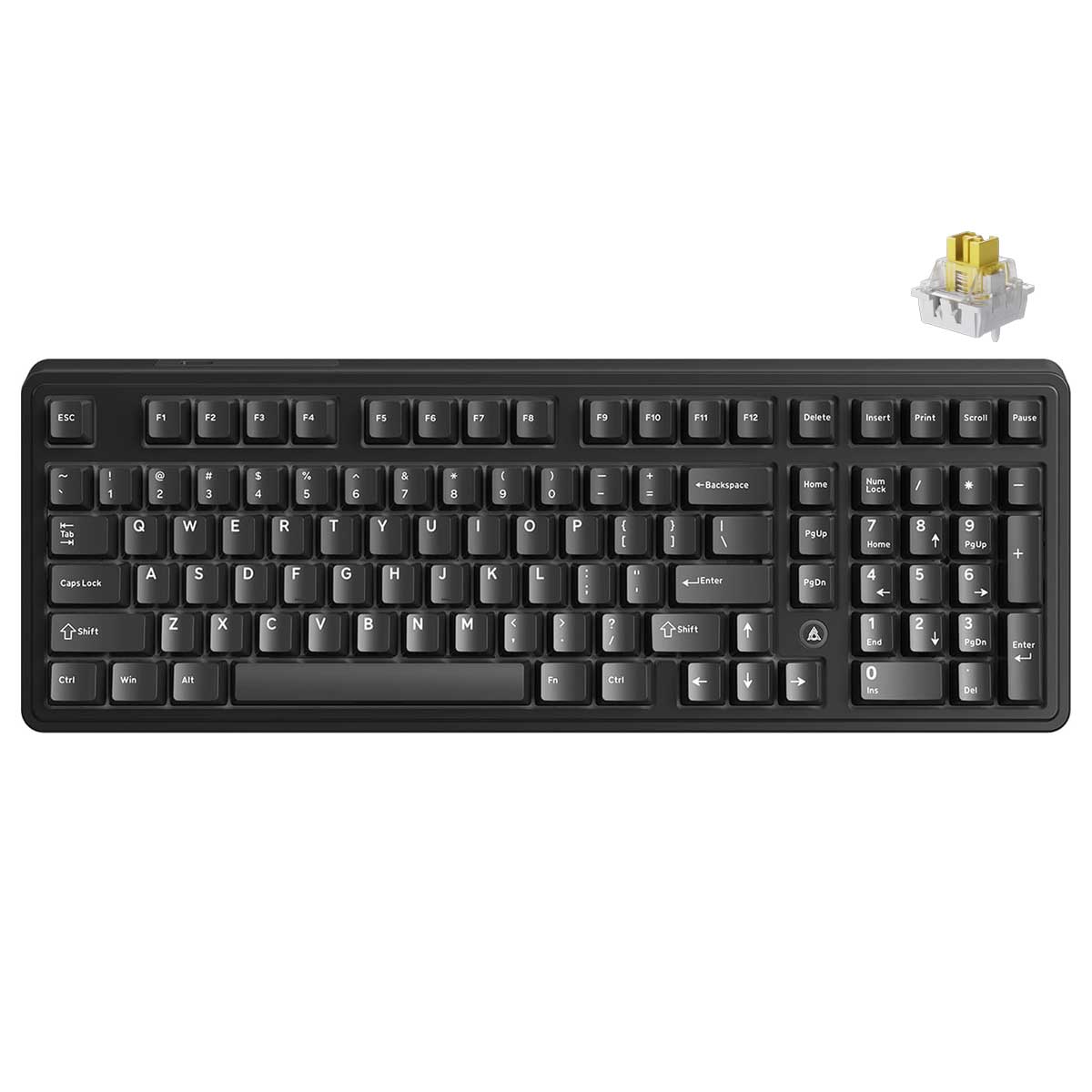 Ajazz AK980 Max RGB Wired 98-Keys Gasket-Mounted Hot-Swappable Mechanical Keyboard (Black) (Magnetic Grain Switch)