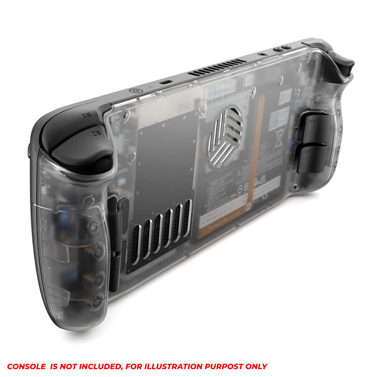JSAUX Transparent Back Plate for Steam Deck/ Steam Deck OLED (Clear, Purple) (PC0106D)