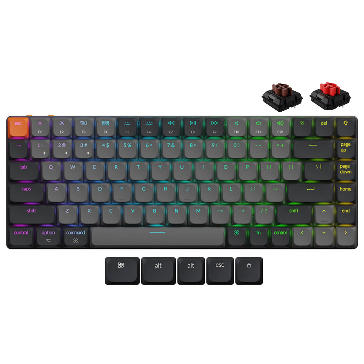 Keychron K3 MAX QMK/VIA RGB Backlight Compact Wireless Mechanical Keyboard Version 3 - Black/Grey