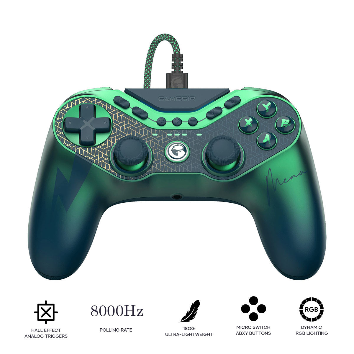 Gamesir Tarantula 8K PC Wired eSports Controller for PC (Green) (T3 CE)