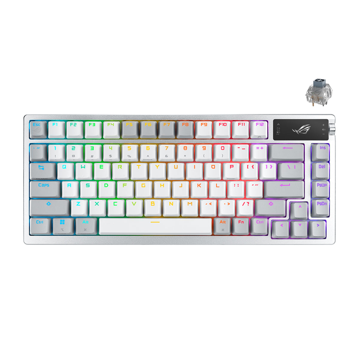 Asus ROG Azoth 75% Wireless Mechanical Gaming Keyboard (White) (ROG NX Storm Switch, ROG NX Snow Switch, Rog NX Storm Switch V2)