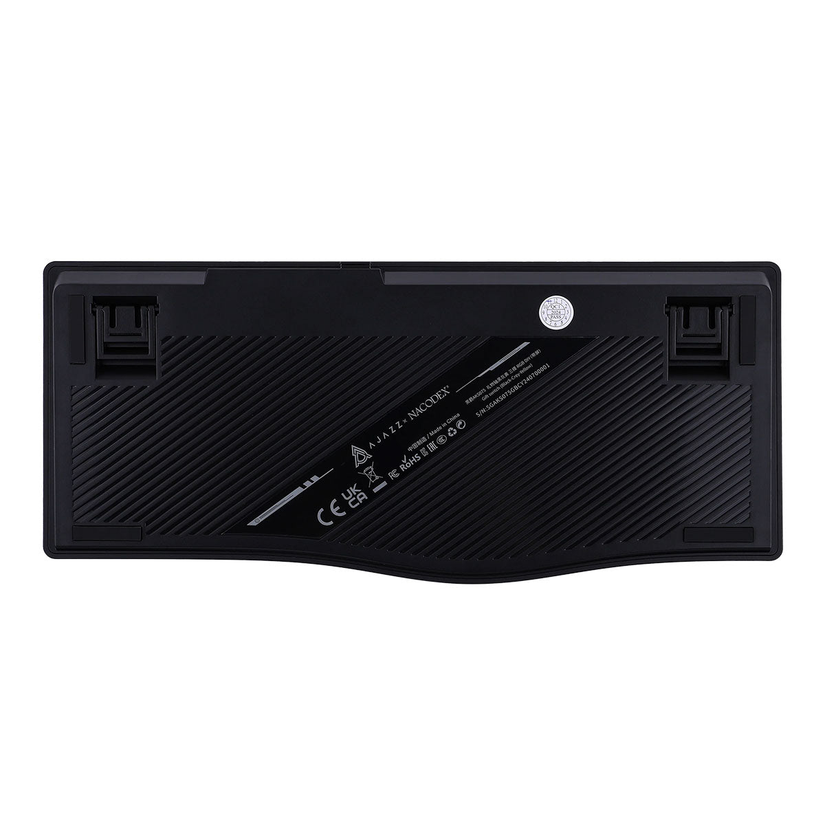 Ajazz AKS075 RGB Tri-Mode 75% Keys Hotswappable Mechanical Keyboard with Screen (Black/Gray/Yellow)