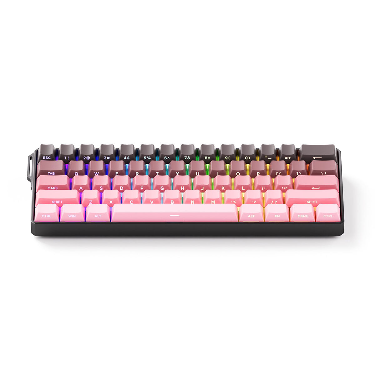 MonsGeek FUN60 Ultra SP Shine-Through Black & Pink Gradient Wired RGB Mechanical Keyboard
