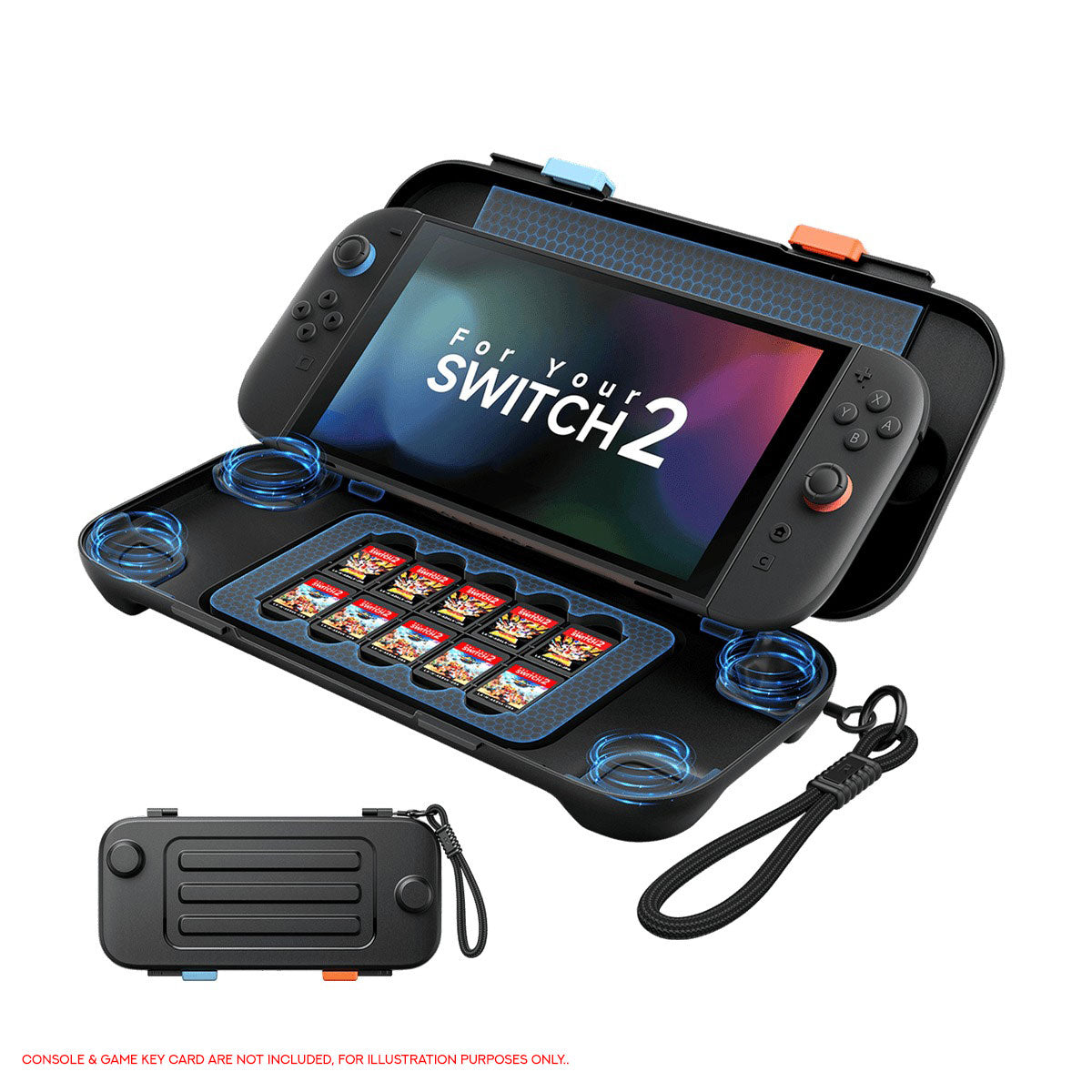 JSAUX RuggShell Ultra Shockproof Case for Nintendo Switch 2 (Black) (PC0126)