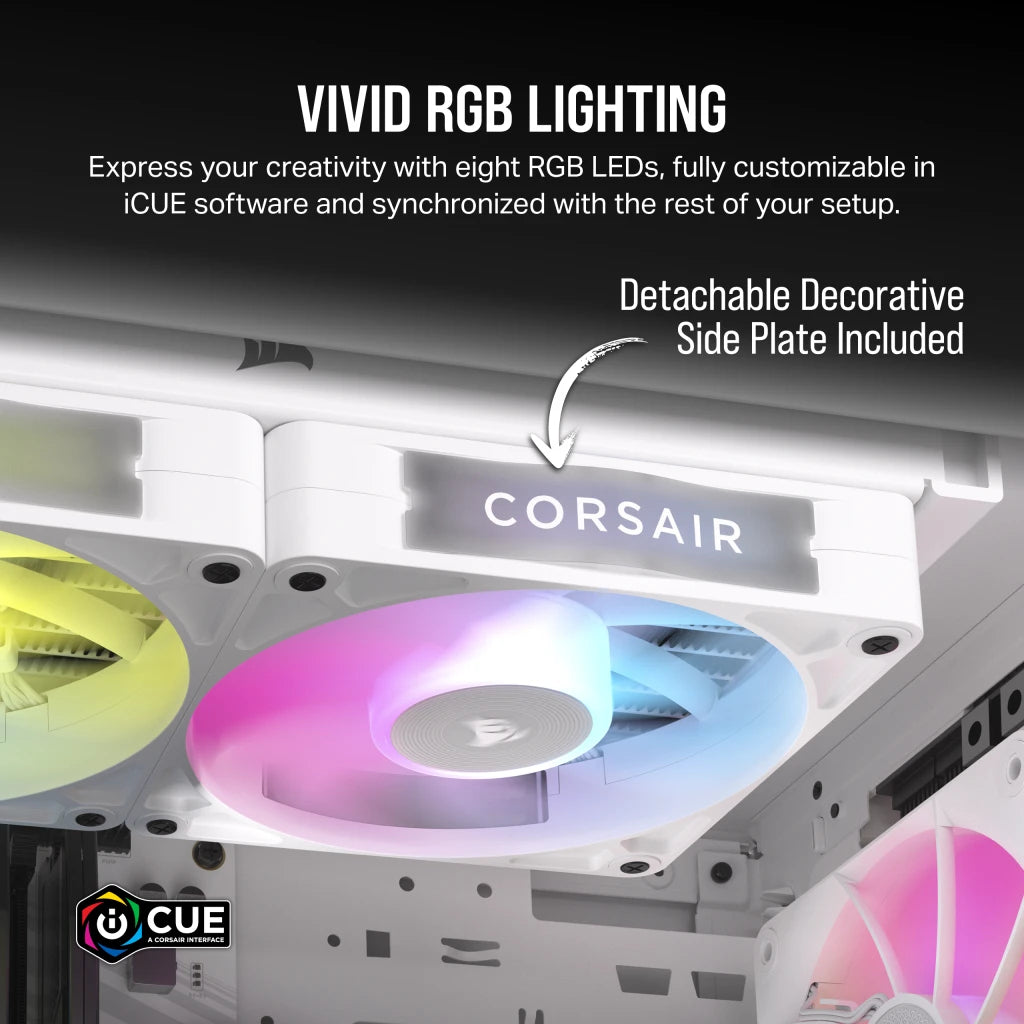 Corsair iCue Link RX120 RGB 120MM PWM Single Fan Expansion (Black, White)