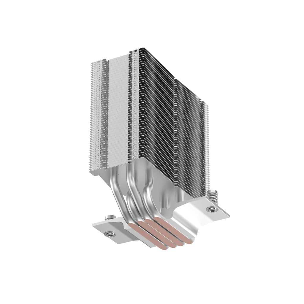Sama X40L Compact CPU Air Cooler with Metal Finish, Industrial Look, Pair with ARGB 100mm Fan