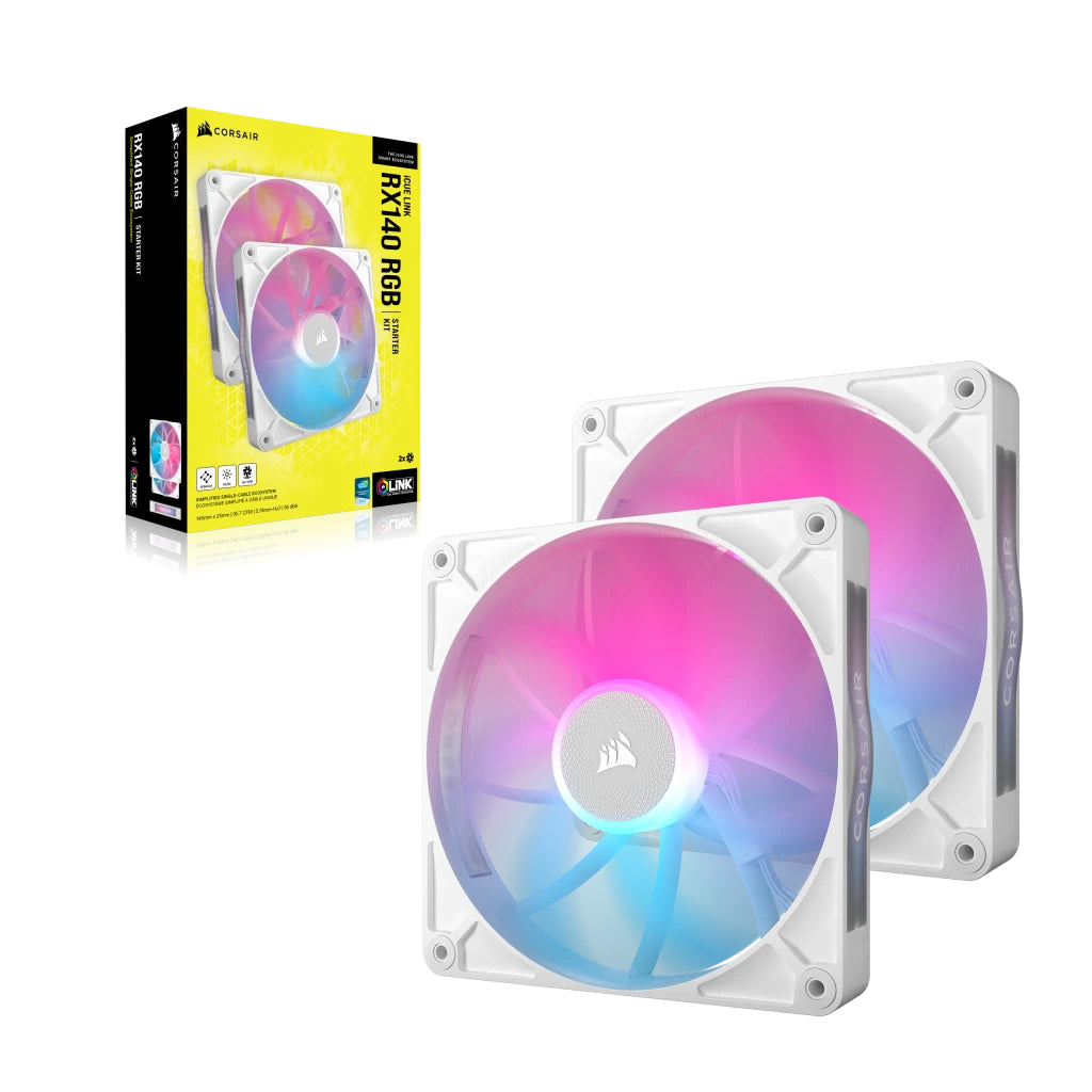 Corsair iCue Link RX140 RGB 140MM PWM Fan Twin Starter Kit | DataBlitz
