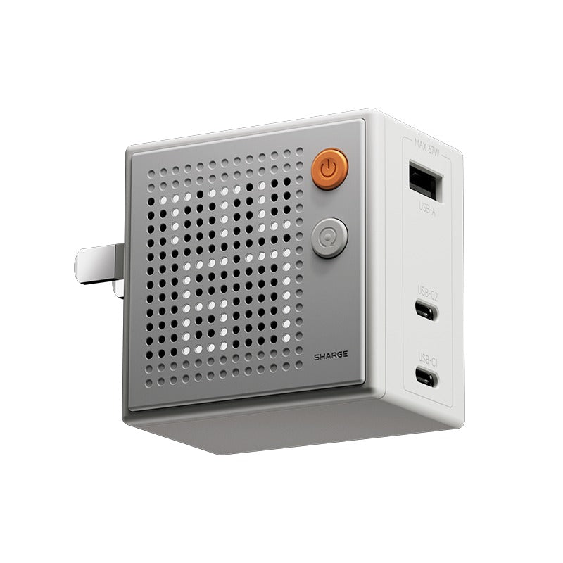 Sharge Pixel 67 Multi-Port Charger 2xUSB-C/ 1xUSB-A 67W (White) (S6U)