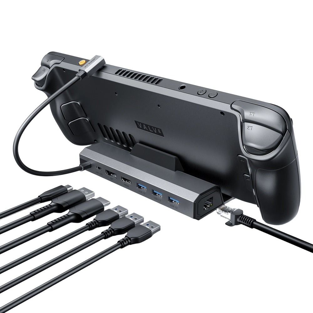 JSAUX USB-C 7-in-1 Docking Station for Steam Deck/ Steam Deck OLED/ ROG Ally/ ROG Ally X/ Legion Go