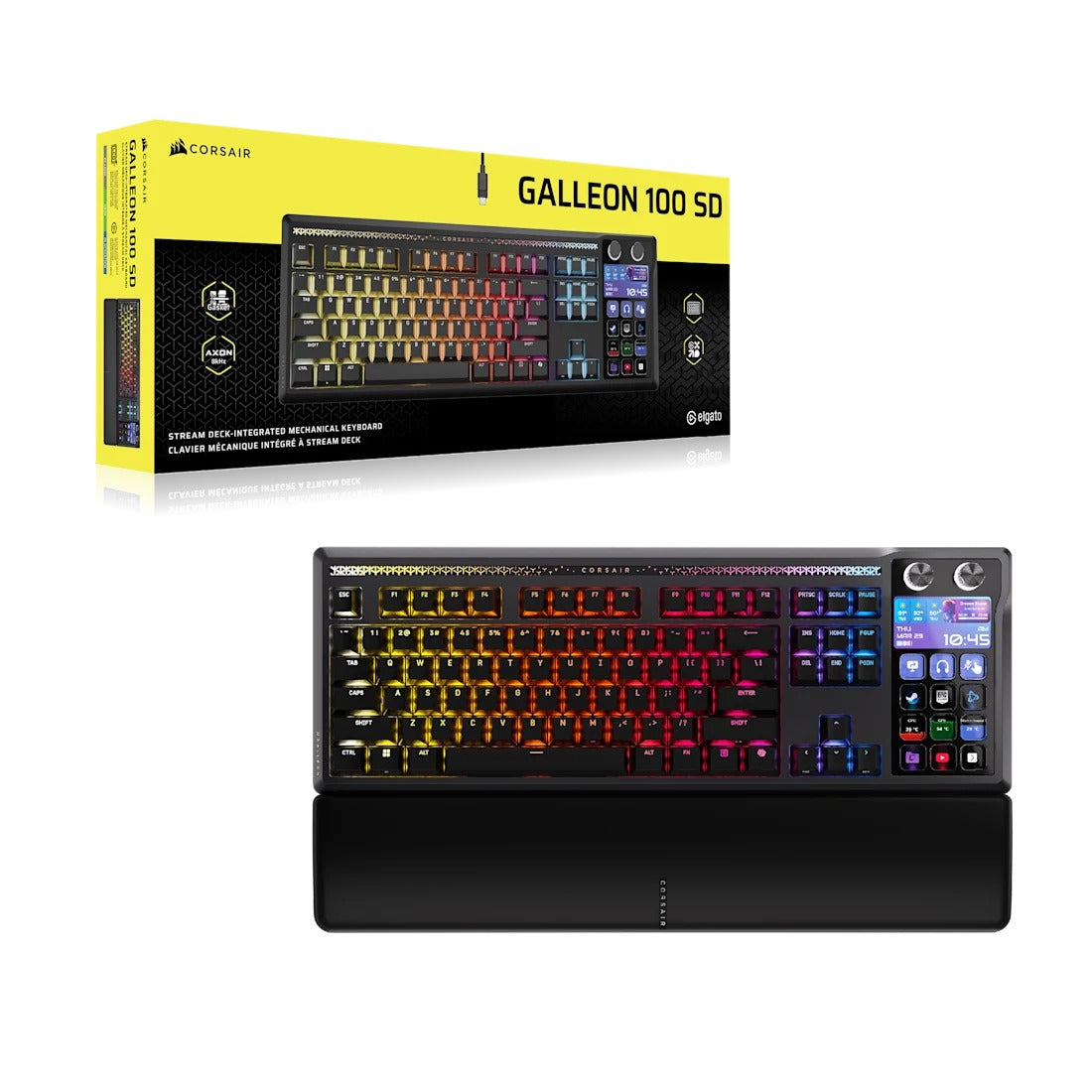 Corsair Galleon 100 SD Stream Deck-Integrated Full-Size Wired Mechanical Gaming Keyboard