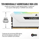 Corsair Vengeance RGB Pro SL 32GB (2x16GB) DDR4 DRAM 3600MHz C18 Memory Kit - White | DataBlitz
