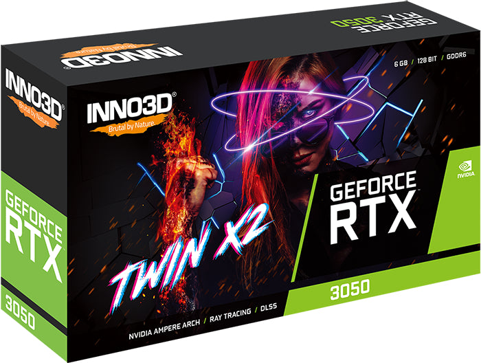 INNO3D GeForce RTX 3050 Twin X2 6GB GDDR6 Graphics Card (Black) | DataBlitz