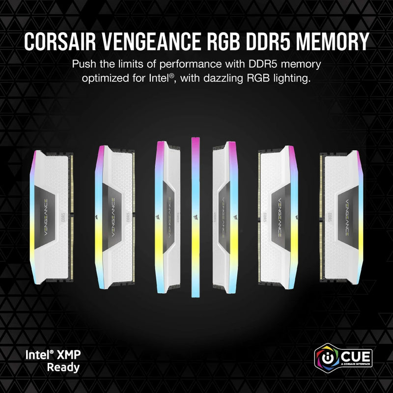 VENGEANCE® RGB 64GB (2x32GB) DDR5 DRAM 6000MT/s CL40 Memory Kit — White  | DataBlitz