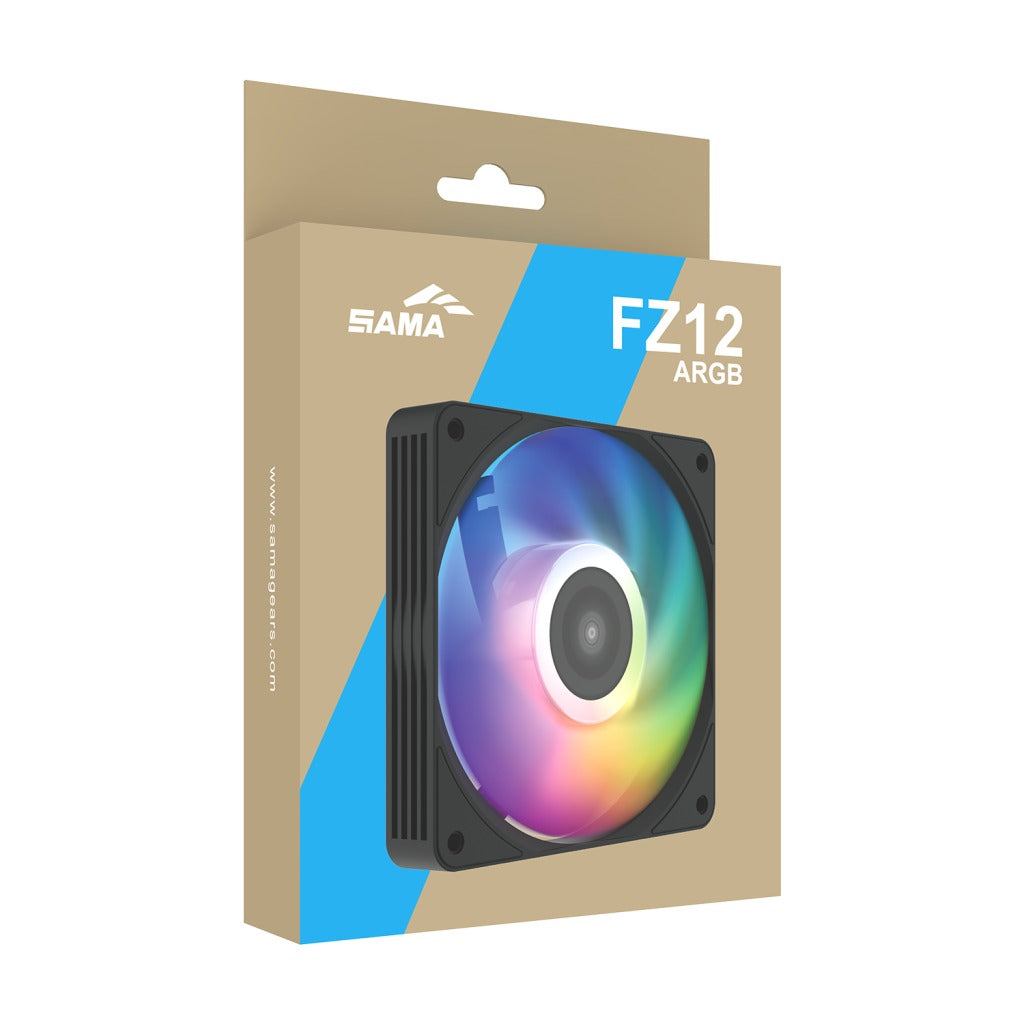 Sama FZ12 ARGB 120mm PWM Fan (Black) (FZ12-BKAM1TOX-G)