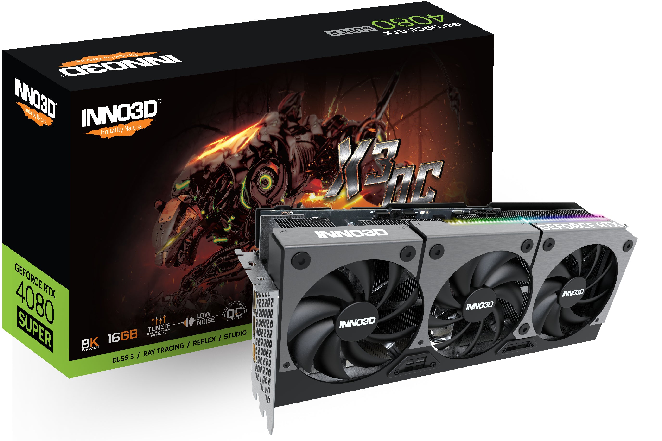 INNO3D GeForce RTX 4080 Super X3 OC 16GB GDDR6X Graphics Card (Black) | DataBlitz