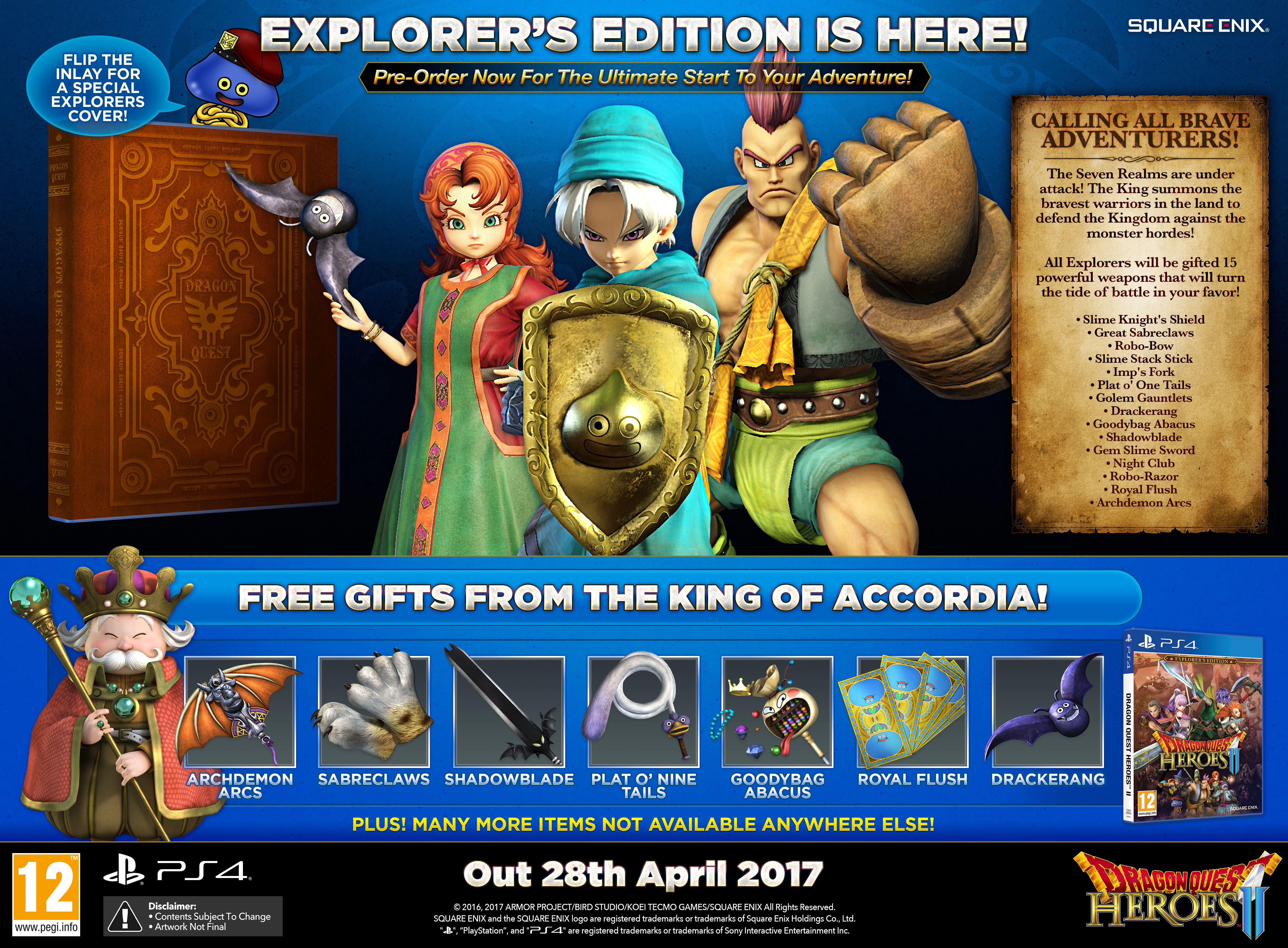 PS4 Dragon Quest Heroes II Explorers Edition With Monster Coin Set Reg.3 (Eng Ver)