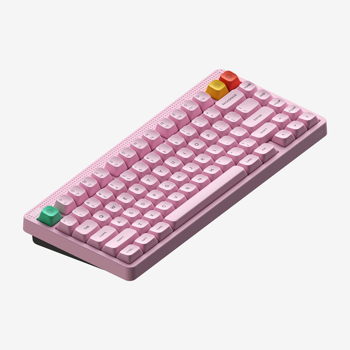 Nuphy Node75 High-Profile Hot-Swappable 82-Key Tri-Mode Wireless Mechanical Keyboard (Light Pink) (Blush Max Switch)