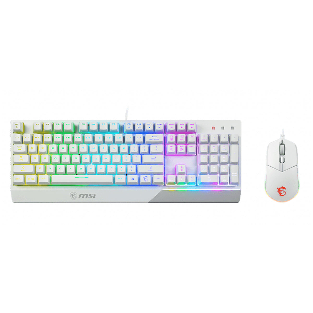 MSI VIGOR GK30 RGB GAMING KEYBOARD AND MOUSE COMBO (WHITE) - DataBlitz