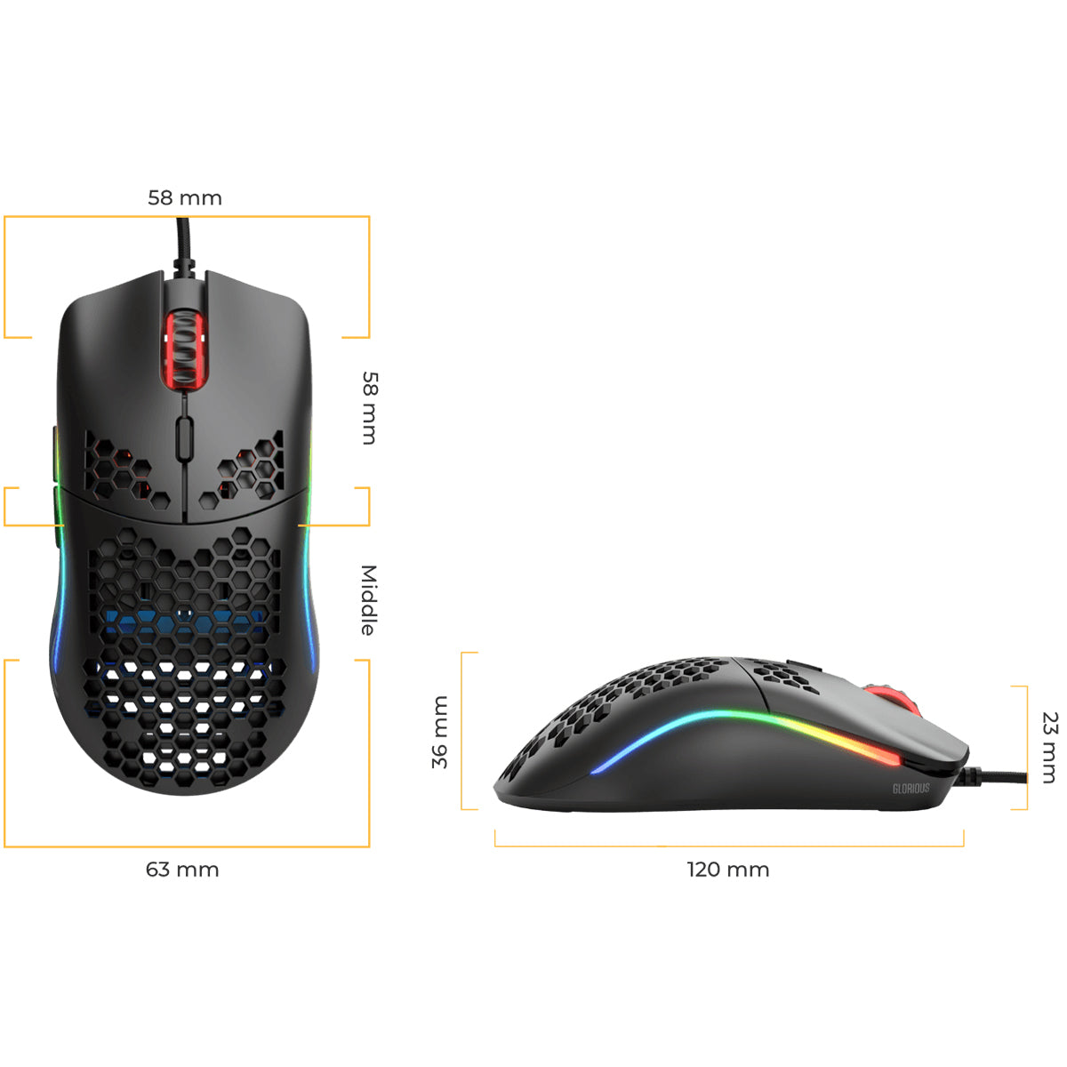 GLORIOUS MODEL O- (MINUS) RGB GAMING MOUSE (MATTE BLACK) - DataBlitz