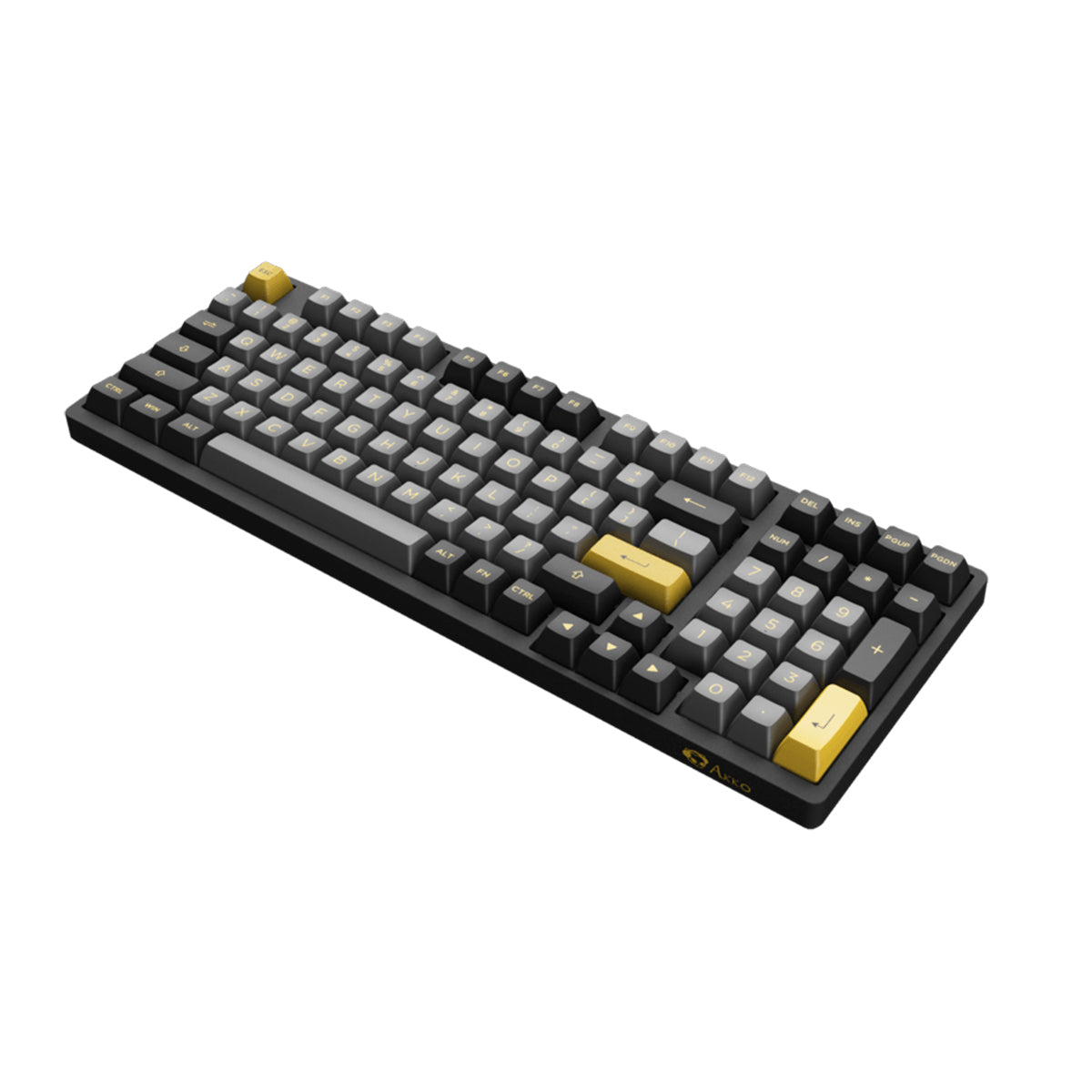 AKKO BLACK & GOLD 3098B MECHANICAL KEYBOARD (AKKO SWITCH JELLY WHITE) - DataBlitz