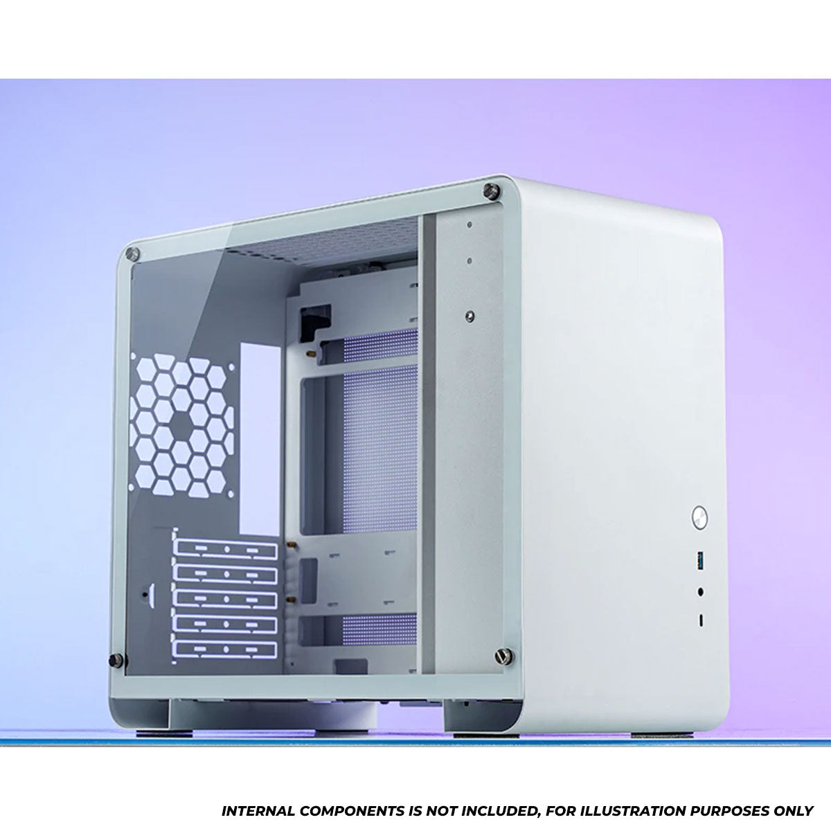 Jonsbo U4 Mini M-ATX Computer Case (Black, White)