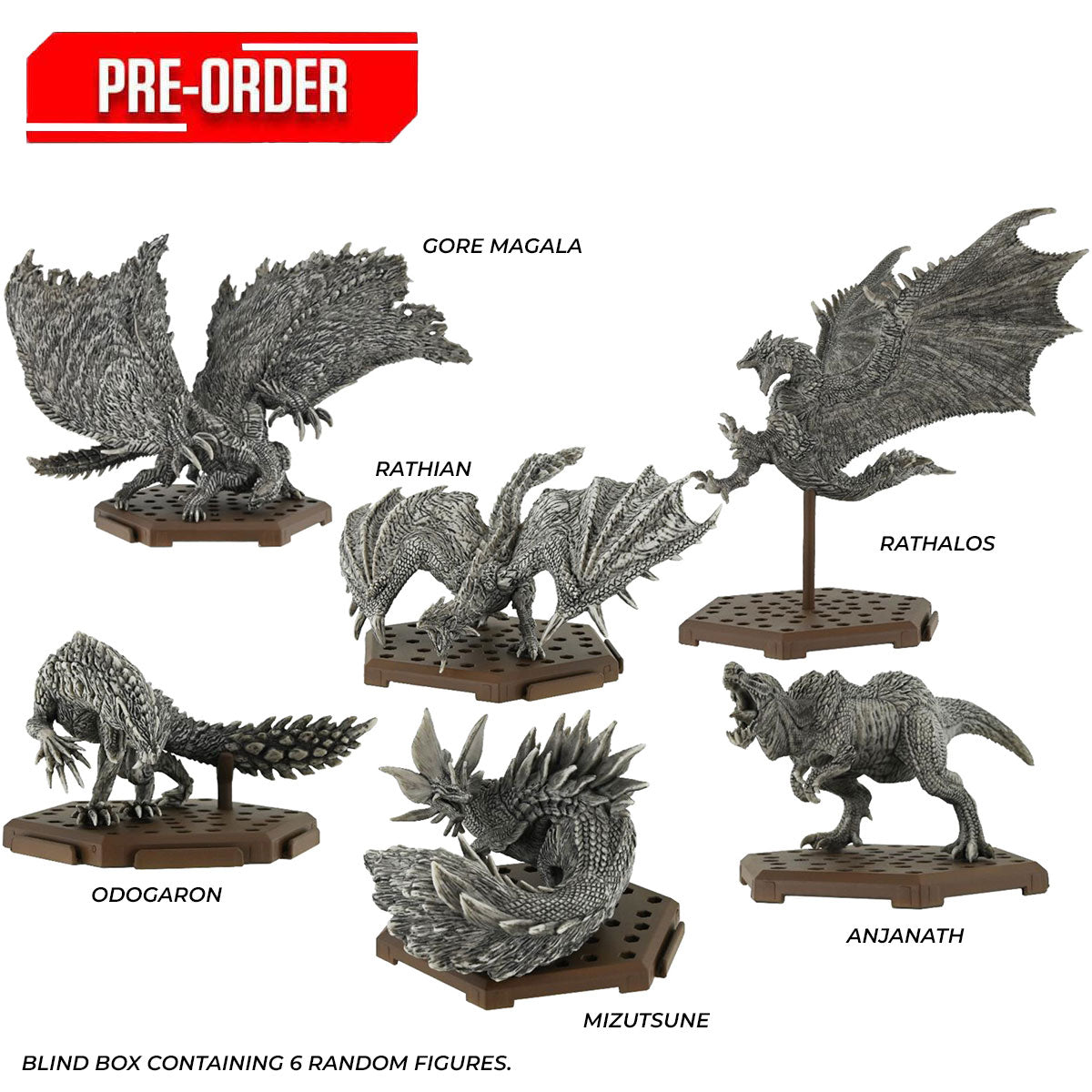 Capcom Figure Builder Monster Hunter Standard Model Plus Stone ver. Vol.1 (Box of 6 Figures) Pre-Order Downpayment