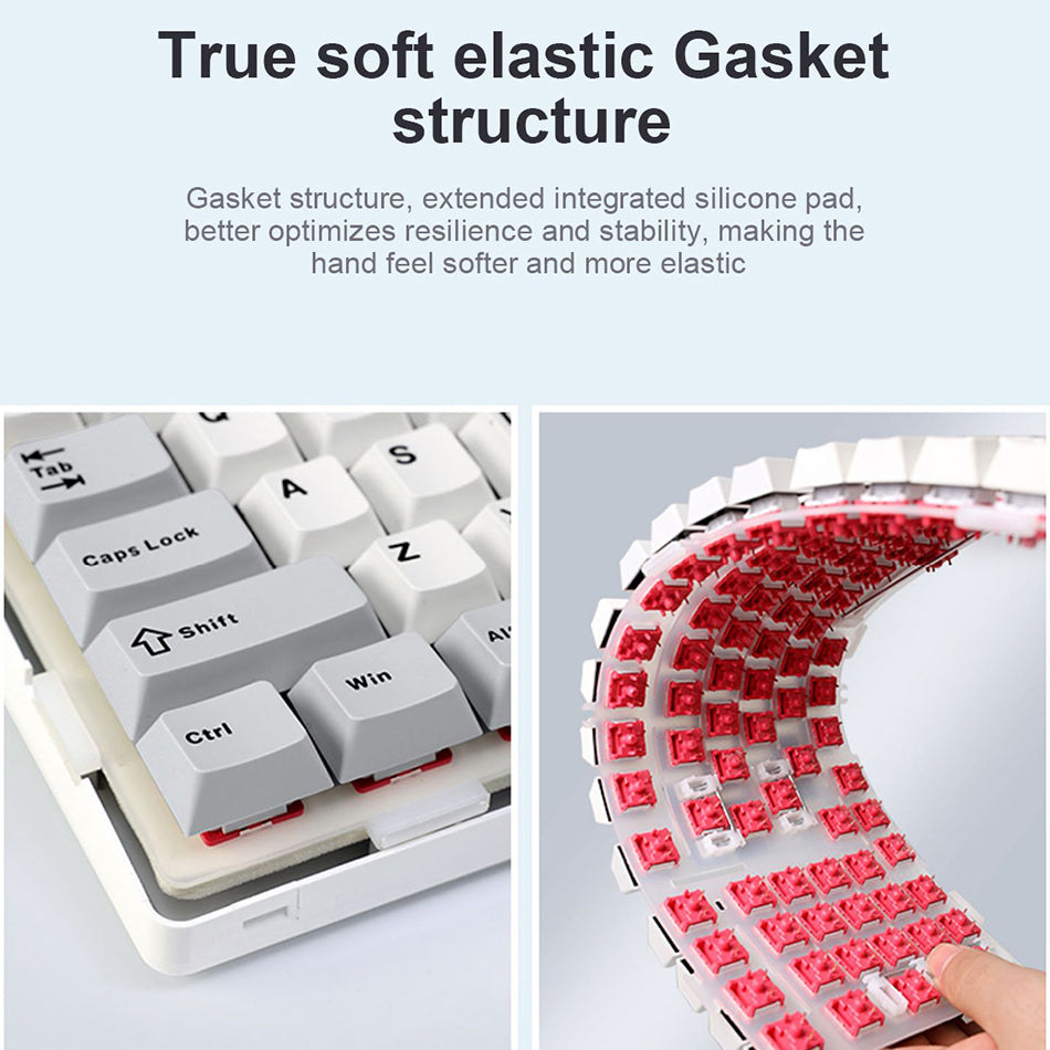 Aula F99 RGB Tri-Mode Type-C 98% 99-Key Gasket Structure Hot-Swap Mechanical Gaming Keyboard