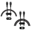 Baseus Pudding Series Fast Charging Cable Type-C to Type-C 100W (Cluster Black) (1.2M, 2M) (P10355702111-00, P10355702111-01)