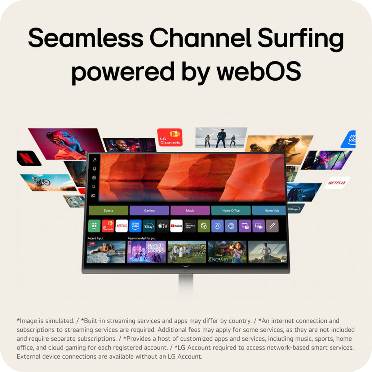 LG 27U511SB-B 27" FHD (1920x1080) 120Hz 5ms GTG IPS Smart Monitor for Streaming with webOS