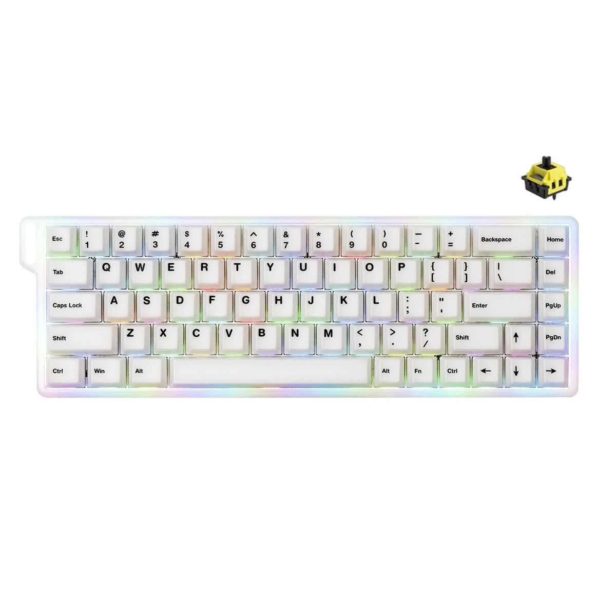 MonsGeek Verve 68 HE Wired RGB Magnetic Keyboard (Misty White) (Akko Flash Magnetic Switch)