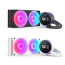 NZXT Kraken Elite 240 RGB 240mm AIO Liquid Cooler with IPS LCD & RGB Core Single-Frame Fan (Black, White) (RL-KR24E-B2, RL-KR24E-W2)