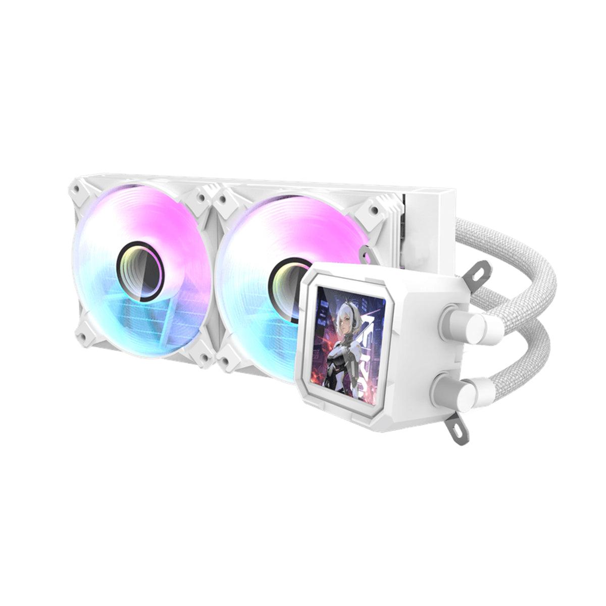 DarkFlash Wave DV240S ARGB AIO 240mm Liquid CPU Cooler (White)
