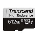 Transcend 350V HIgh Endurance MicroSDXC UHS-I Class 10 U1 100MB/S Read Memory Card w/ SD Adapter