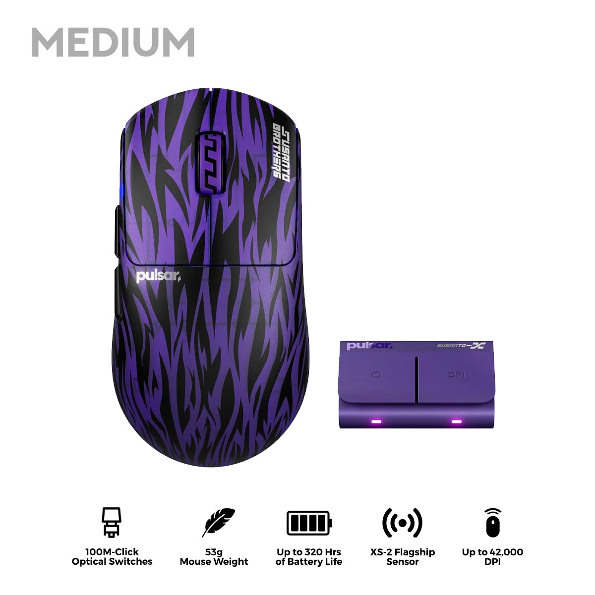 Pulsar Pro Series Susanto-X 2.0 Esports Gaming Mouse Medium (Phantom Jungle) (PRSSSTX224)